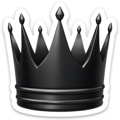 full black crown sticker