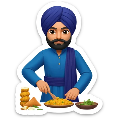 Nihang singh sikh blue dress making ragda sticker