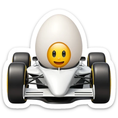Egg in formula 1 car sticker
