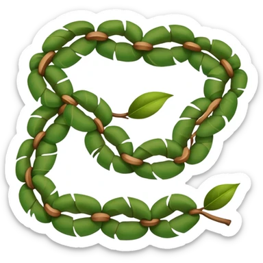 Kukui nut and ti leaf lei sticker