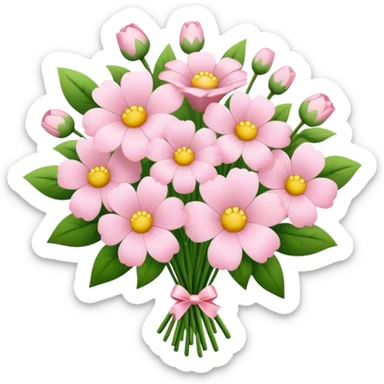 pale pink flower bouquet  sticker