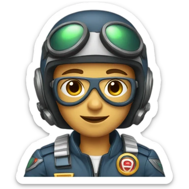 a super hero pilot sticker