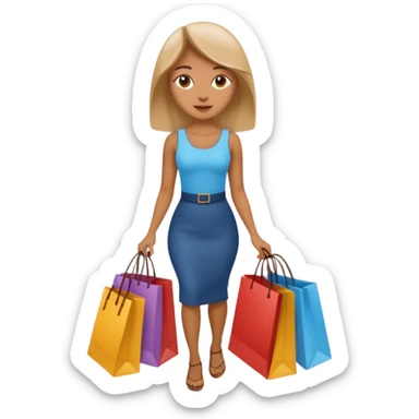 Rosa mujer compras  sticker