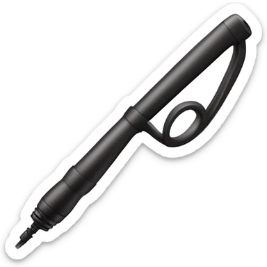 hair curling iron wand sticker