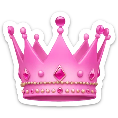 Pink princess crown sticker