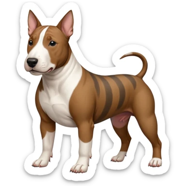 brindle english bull terrier  sticker