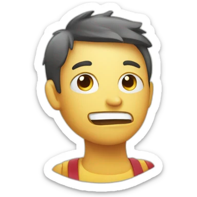 face savoring food in a speech bubble sticker