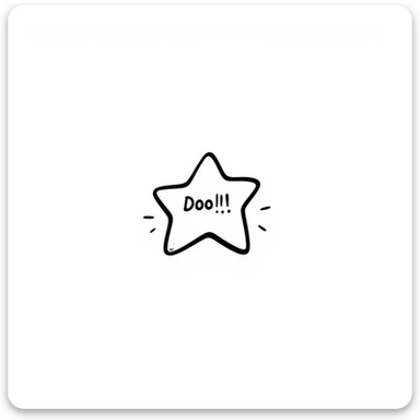 star-shaped sticky note with handwritten text sticker