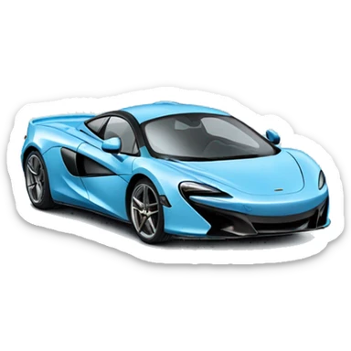A light Blue mclaren car sticker