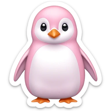 pale pink penguin sticker