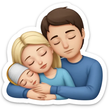 a naked girl and guy sleeping sticker