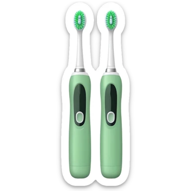 electric toothbrush green sticker