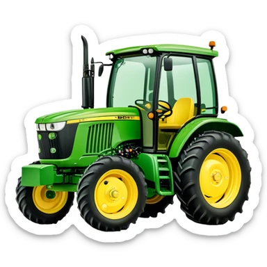 Tractor - John Deere 5055E (Model Year: 2021) (Iconic colour: Green with yellow) sticker