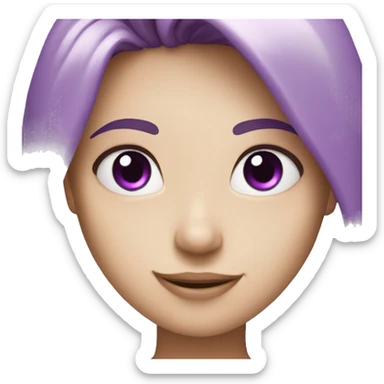 Violet heart sticker