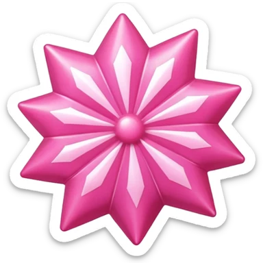 Pink starburst candy sticker