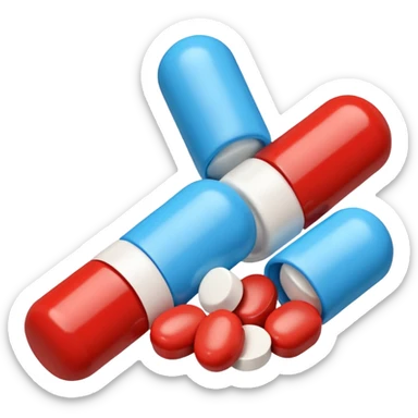 apochons avec des médicaments dedans qui sourient et rigolent sticker