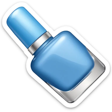 silvery nail polish blue sticker