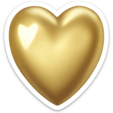 A heart made of gold sticker