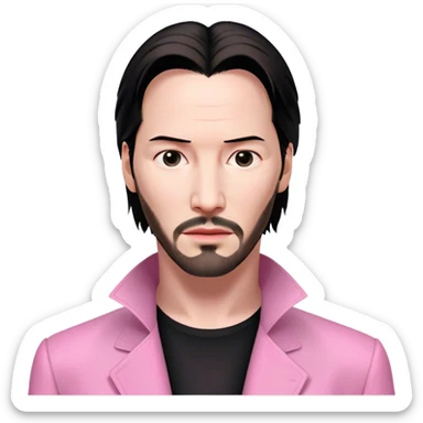 Keanu Reeves Neo Matrix pink sticker
