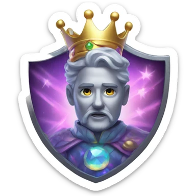 Holographic king card sticker