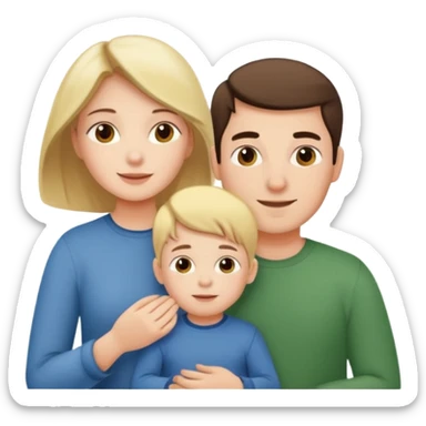 A girl who moved from Siberia to the south, where it is very warm and sunny. She has a baby boy who is 3 years old and a husband. sticker