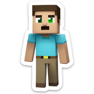 steve from minecraft sticker