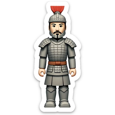 8 Bit Chinese Terracotta Warrior sticker