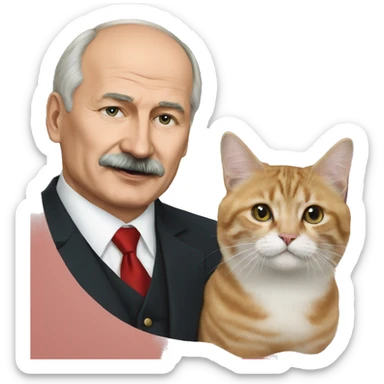 lukashenko with cat sticker