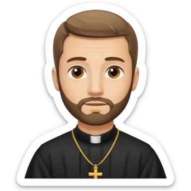 Sacerdote con un poco de barba sticker