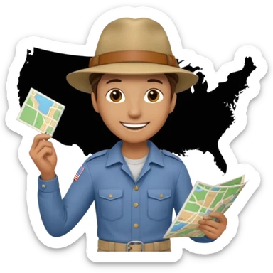 tour guide in USA sticker