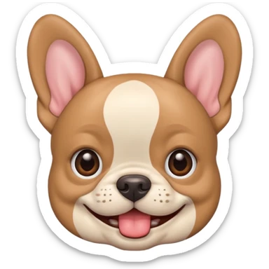 Frenchie smiling sticker