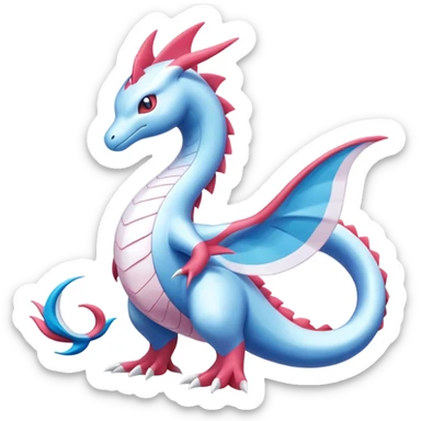 Latios-Kyurem-Gabite-Milotic-Dragonair-Fakémon-hybrid (full body) sticker