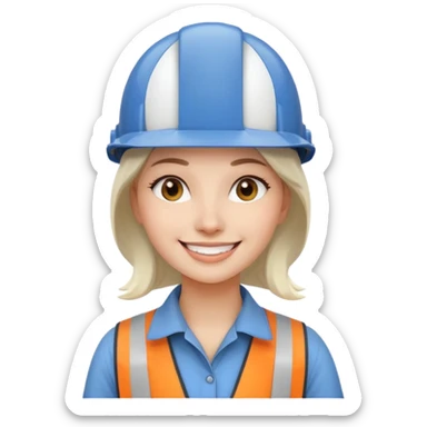 Ingeniera industrial casco blanco sticker