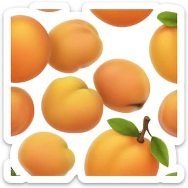 apricot fruit sticker