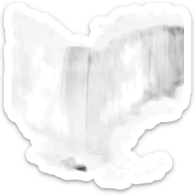 waterfall-film-up-drawing-style sticker