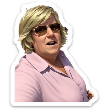 blonde boy with sunglasses outdoor sticker