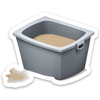 Cat pooping a litter box sticker