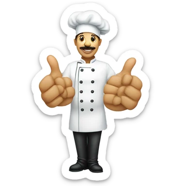 chef’s kiss hand sticker