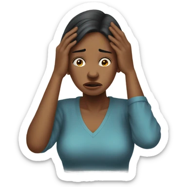 woman head hurting sticker