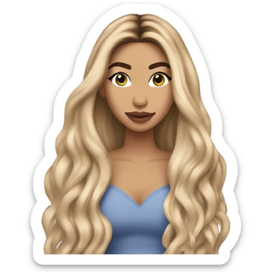 chantel jeffries long blonde hair  sticker
