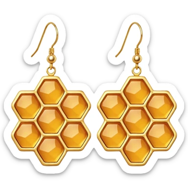 Honey comb earrings sticker