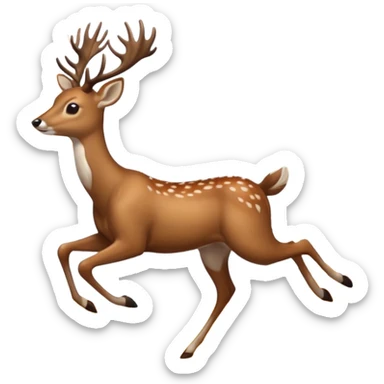 deer running sticker