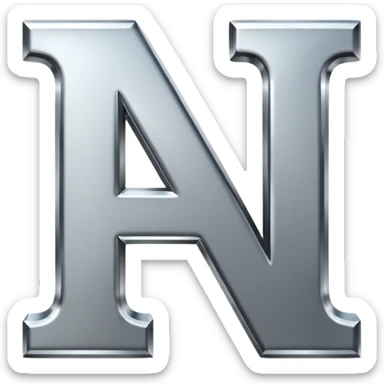 N letters sticker