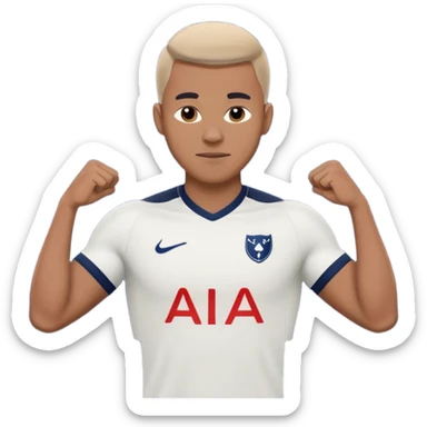 man in Tottenham hotspurs kit sticker
