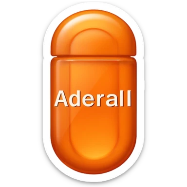 Orange 30mg adderall with line down center sticker