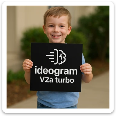 make image of a child holding a poster of this image sticker