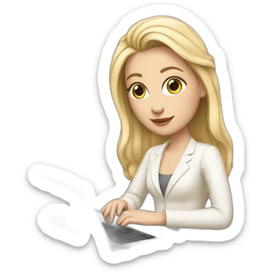 Fancy white girl with a laptop sticker