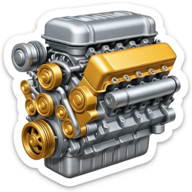 Car engine sticker