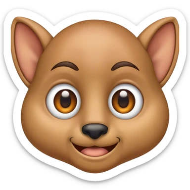 um roto com boca, olho e orelhas sticker