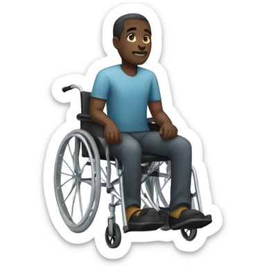 African man in a wheelchair  sticker